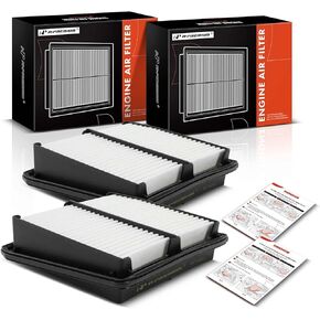 A-Premium 2-PC Engine Air Filter Compatible with Acura TSX 2009-2014, L4 2.4L, Rigid Panel, Replace# 17220-RL5-A00