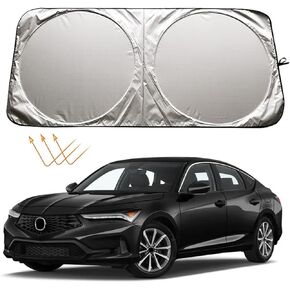 XHRING Car Windshield Sun Shade Sunshade for Acura Integra 2023 2024 2025 TLX 2021-2024 TL 2009-2014 ILX 2013-2022 Accessories, Foldable Sun Visor Shield Sun Protection
