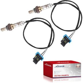 2PC O2 Oxygen Sensor Upstream Compatible with Cadillac Escalade ESV Silverado 1500 Classic HD Classic Avalanche 2500 Chevy Camaro Express 1500 6.0L 8.1L Replace 234-4669, 15282, 12572705
