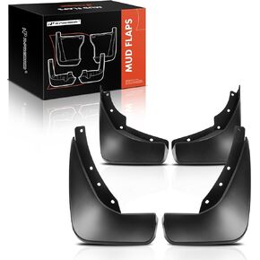 A-Premium Set of 4PCS Mud Flaps Splash Guards Mudguards Mudflaps with Hardware Kits Accessory Compatible with Volvo XC60 2018-2019, Sport Utility, Black Color, Front and Rear(Driver & Passenger Sides)