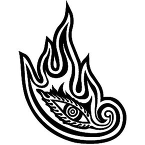 Tool Flaming Eye Rock Band Vinyl Decal Sticker- 6" Tall Gloss Black Color