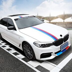 55.1" x 35.2" M Performance Car Reflective Vinyl Sticker, Cool Graffiti Sign Stickers Vehicle Accessories, Windshield Car Decal Fade-Resistant Waterproof Decorative Text Front Rear Windshield Windo