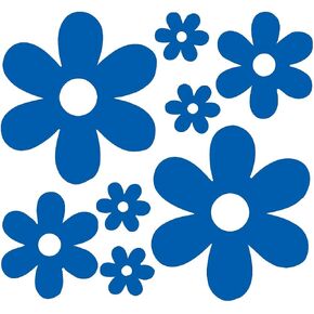 Decals Groovy Daisy Flower (Holographic Opal Purple) (Set of 2) Premium Waterproof Vinyl Decal Stickers Laptop Phone Accessory Helmet Car Window Bumper Mug Tuber Cup Door Wall Decoration
