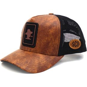 Sacudido's | Logo | Bronw | Trucker Cap, Agribusiness, Ranch Hat, Farm Cap, Adjustable, for Men and Women, Great for Hunting