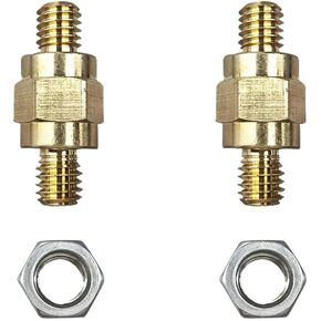 قطعتان من مسمار طرفي البطارية الجانبي النحاسي، محول عمود البطارية 3/8"-16 مع صامولة، موسع عمود البطارية القياسي، مسمار طويل متوافق مع عمود GM