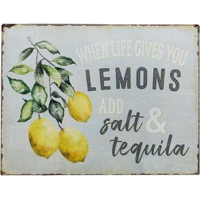 Barnyard Designs Funny Retro Vintage Tin Bar Sign Country Home Décor (Lemons)