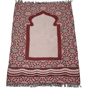 Modefa Turkish Islamic Prayer Mat Janamaz Sajjadah | Thin Woven Cotton Praying Rug | Traditional Muslim Sejada for Men Women Pocket Travel Mat - Stargazer (Blue)