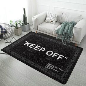 Keep Off Area Rug 3D Printed Large Pop Rugs Modern Home Decor Polyester Carpet for Game Room Bedroom Living Room Non-Slip Floor Mat 4' x 5.3'