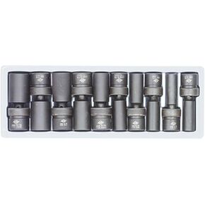 Sunex 2659 10 Piece 1/2" Drive Universal Deep SAE Impact Socket Set
