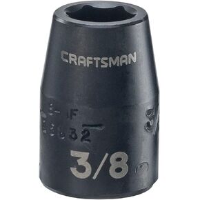 CRAFTSMAN Impact Socket, Shallow, SAE, 3/8 in. Drive, 3/8 in. (CMMT15832)