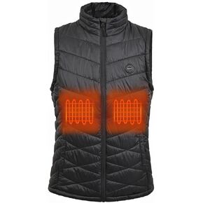 Women Lightweight Heated Vest with 10000mAhBattery Pack Warm Smart Electric Heating Vest for Winter Outdoor Skiing