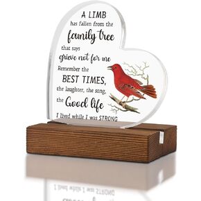 أولئك الذين نحبهم لا يذهبون بعيدًا لوحة زخرفية كاردينالية، زخارف قبر الإيمان التذكاري للطائر الأحمر، هدايا التعاطف لفقدان الزوج والزوجة والأم والأب، علامة شفافة من الأكريليك للمكتب المنزلي XQ245 in Kuwait