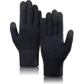 TRENDOUX Merino Wool Thick Winter Gloves for Men Women Touchscreen Fingers Stretch Warm Soft Skin-Friendly Anti-pilling