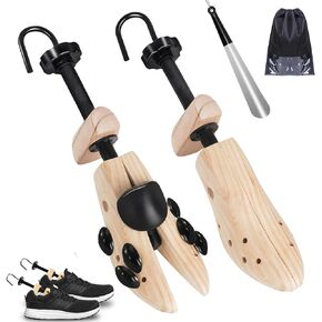 Wooden Shoe Stretcher Women Men, 4-Way Shoe Widener Stretcher, Stretches Length & Width,Shoe Expander