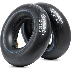 2 PCS 2.80/2.50-4 Replacement Inner Tubes with TR87 Bent Valve Stem Compatible with Wheelbarrows, Mowers, Hand Trucks and More 2.80-4, 2.50-4 Tire Tubes