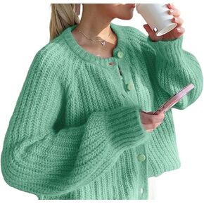 Gratoryna Womens Cardigan Sweater Fall Chunky Cardigans Long Sleeve Button Knit Open Front Sweater Coat Outwear