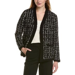 Anne Klein Women's Multi Stitch Patch Pocket Cardigan