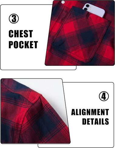 TACVASEN Men's Hooded Shirts Jackets Flannel Long Sleeve Casual Buffalo Plaid Button Down Shirt with Pocket in Saudi Arabia