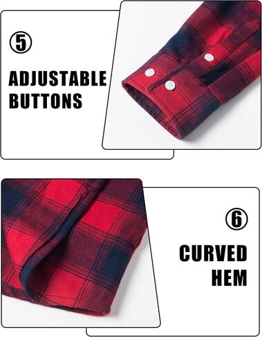 TACVASEN Men's Hooded Shirts Jackets Flannel Long Sleeve Casual Buffalo Plaid Button Down Shirt with Pocket in Saudi Arabia