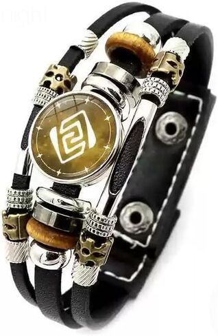 Halloween Cosplay Props Bracelet for LARP,Bracelet of Seven God,Fire, Ice,Wind, Grass, Rock,Thunder, Water,Fashionable Coser in Saudi Arabia