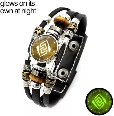 Halloween Cosplay Props Bracelet for LARP,Bracelet of Seven God,Fire, Ice,Wind, Grass, Rock,Thunder, Water,Fashionable Coser in Saudi Arabia