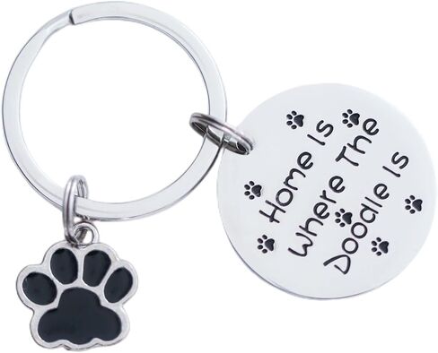 Gift for Goldendoodle Owners Keychain Men Women Girls Lovers Ornament Mini Black Golden Doodle Keychains in Saudi Arabia