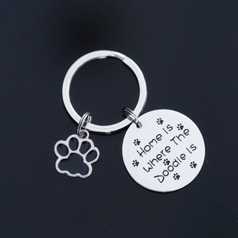 Gift for Goldendoodle Owners Keychain Men Women Girls Lovers Ornament Mini Black Golden Doodle Keychains in Saudi Arabia