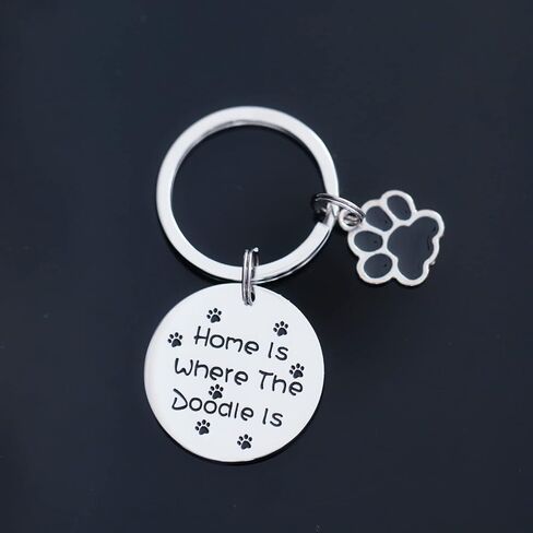 Gift for Goldendoodle Owners Keychain Men Women Girls Lovers Ornament Mini Black Golden Doodle Keychains in Saudi Arabia