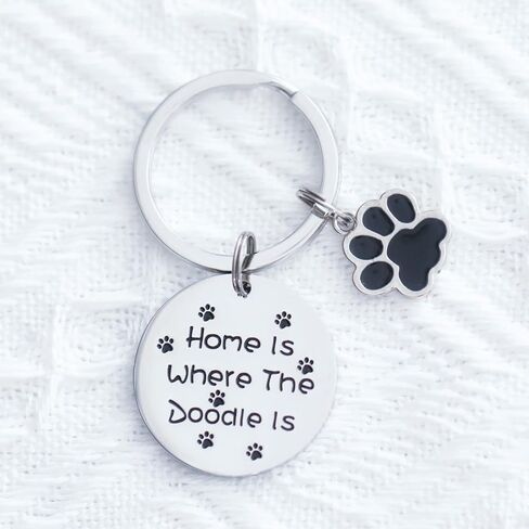 Gift for Goldendoodle Owners Keychain Men Women Girls Lovers Ornament Mini Black Golden Doodle Keychains in Saudi Arabia