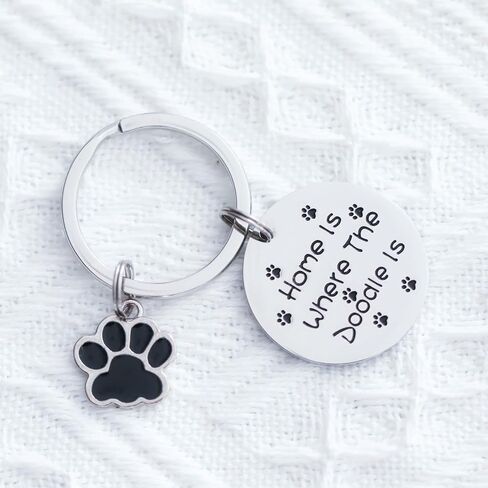 Gift for Goldendoodle Owners Keychain Men Women Girls Lovers Ornament Mini Black Golden Doodle Keychains in Saudi Arabia
