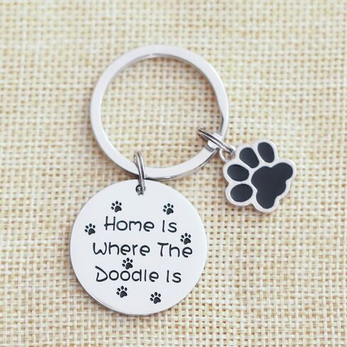 Gift for Goldendoodle Owners Keychain Men Women Girls Lovers Ornament Mini Black Golden Doodle Keychains in Saudi Arabia