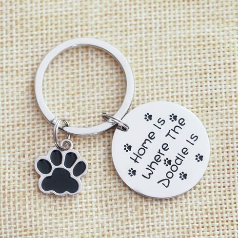 Gift for Goldendoodle Owners Keychain Men Women Girls Lovers Ornament Mini Black Golden Doodle Keychains in Saudi Arabia