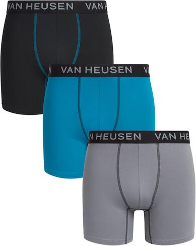 Van Heusen Men's Boxer Briefs - 3 Pack Casual Stretch Boxers with Contour Pouch - Breathable Underwear Boxers for Men (S-XL) in Kuwait