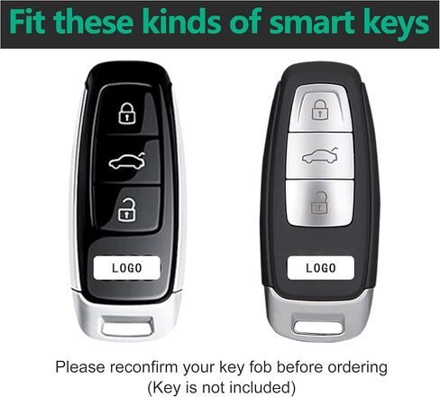 for Audi Key Fob Cover TPU Car Key Fob Case Fit for Audi A3 A6 A7 A8 E-Tron S3 S6 RS6 S7 RS7 Q7 SQ7 Q8 SQ8 3 Buttons Car Remote Key Case Shell Protector(Black) in Kuwait
