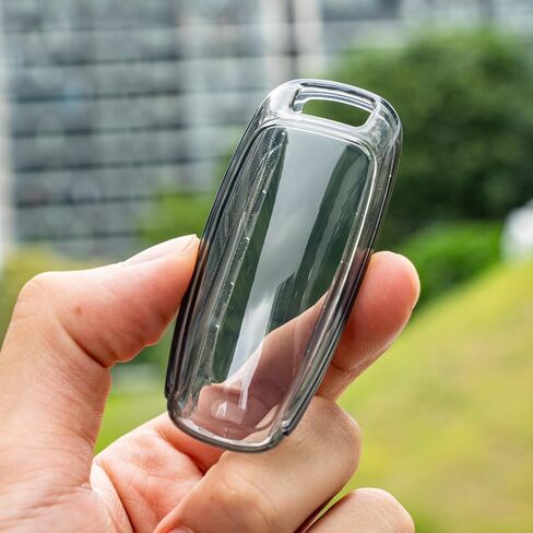 for Audi Key Fob Cover TPU Car Key Fob Case Fit for Audi A3 A6 A7 A8 E-Tron S3 S6 RS6 S7 RS7 Q7 SQ7 Q8 SQ8 3 Buttons Car Remote Key Case Shell Protector(Black) in Kuwait