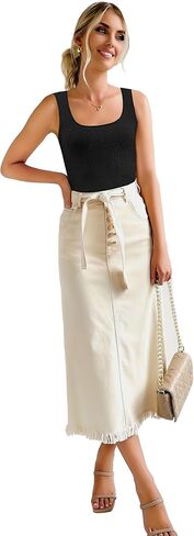 SAMPEEL قمصان بدون أكمام مضلعة للنساء برقبة مربعة صيفية بدون أكمام in Kuwait