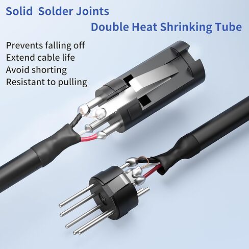5 Pin to 3 Pin DMX Cable 1 ft 2 Pack - Premium 5 Pin Male to 3 Pin Female DMX Lighting Cables 1 Foot in Saudi Arabia