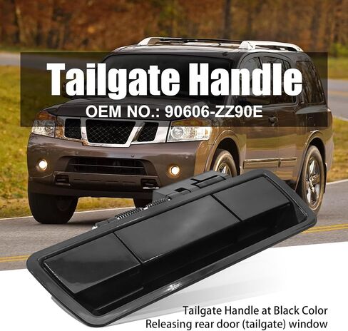 UOIENRT 90606-ZZ90E Tailgate Handle Without Rear Camera Replacement for Nissan Armada 2004-2013 Black in Saudi Arabia