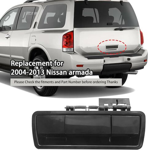 UOIENRT 90606-ZZ90E Tailgate Handle Without Rear Camera Replacement for Nissan Armada 2004-2013 Black in Saudi Arabia