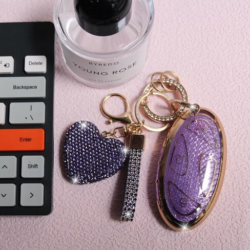 Key Fob Cover with Diamond Keychain Fit for Hyundai Car Key Holder Case Compatible with Hyundai loniq 6 Grandeur GN7 KONA 2023 2024 Smart Remote Key Protector, 5/7 Buttons (Silver-Heart) in Kuwait