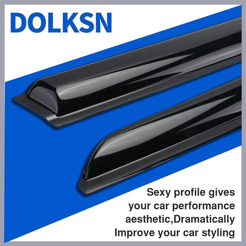 حاجب النافذة الخارجي للتركيب باللون الأسود الدخاني، واقي المطر المتوافق مع مجموعة Ford Focus المكونة من 4 قطع 2012-2019 94373 in Kuwait