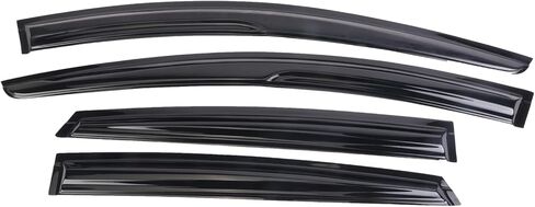 حاجب النافذة الخارجي للتركيب باللون الأسود الدخاني، واقي المطر المتوافق مع مجموعة Ford Focus المكونة من 4 قطع 2012-2019 94373 in Kuwait