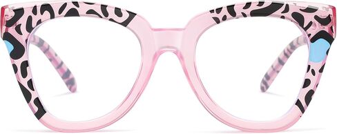 AMOMOMA Trendy Oversized Blue Light Reading Glasses Women, Stylish Square Cat Eye Glasses AM6146 in Kuwait