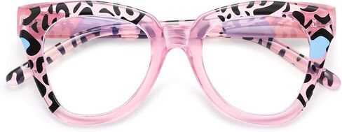 AMOMOMA Trendy Oversized Blue Light Reading Glasses Women, Stylish Square Cat Eye Glasses AM6146 in Kuwait
