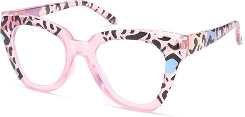 AMOMOMA Trendy Oversized Blue Light Reading Glasses Women, Stylish Square Cat Eye Glasses AM6146 in Kuwait
