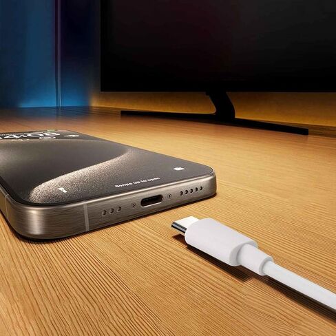 Smays بديل سلك شحن قصير لهاتف iPhone 15 Plus pro max، 10 بوصة، كابل USB C إلى USB-C in Kuwait