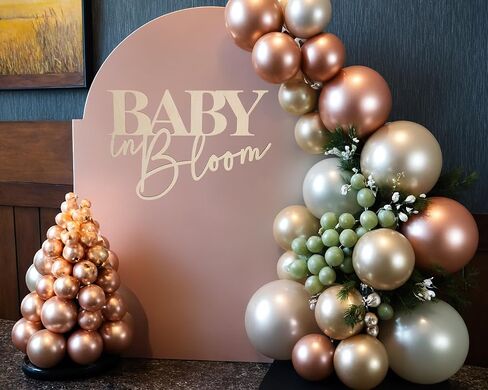 لافتات خشبية Baby in Bloom - لافتات خشبية كبيرة لحفلات استقبال المولود مقاس 22.4 × 16.5 بوصة، تظهر جنس الطفل خلفية ديكورات الحفلات ودعامات التصوير الفوتوغرافي in Kuwait