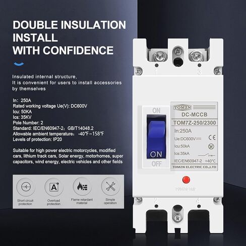 PV Combiner Box 2 String Solar Distribution Box with 25A, 250A DC Circuit Breakers, 63A,125A AC Circuit Breakers, and Surge Protection. Solar PV Breaker Box Perfect for 8K-10KW Solar Inverter Systems in Kuwait