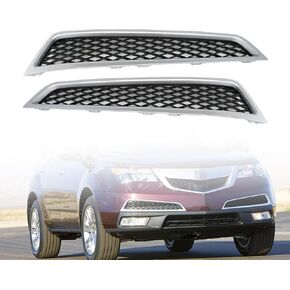 Front Bumper Lower Grille & Trim Left And Right Side Compatible With Acura AC MDX 2010 2011 2012 2013 ; Replacement For 71102STXA00, 71107STXA00