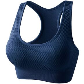 Women's Seamless Sports Bras-Padded High Impact Support Workout Bra Tops for Yoga Gym Fitness